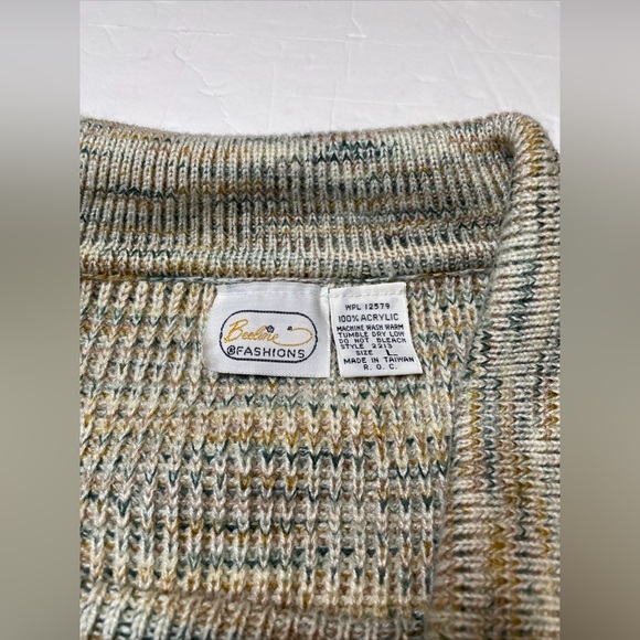 BEELINE FASHIONS VINTAGE Acrylic Gorgeous Sweater Large L Multi (O) - Picture 3 of 6